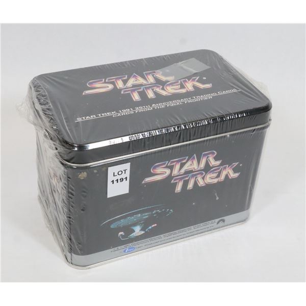 #1191 SEALED STAR TREK 1991 TRADING CARDS IN TIN
