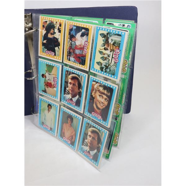 #1196 GREASE MOVIE 1978 CARDS IN BINDER LOT OF 50