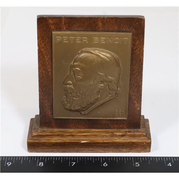 #1208 MEDAL PLAQUE 1901 PETER BENOIT COMPOSTER