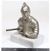 Image 1 : #1211 ART DECO KNIGHT TABLE STATUE METAL ON STONE