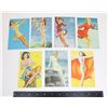 Image 1 : #1213 VINTAGE PIN UP POSTCARDS LOT OF 7 1940'S