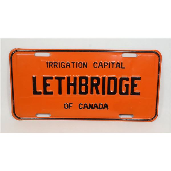 #1216 LICENSE PLATE IRRIGATION CAPITAL LETHBRIDGE
