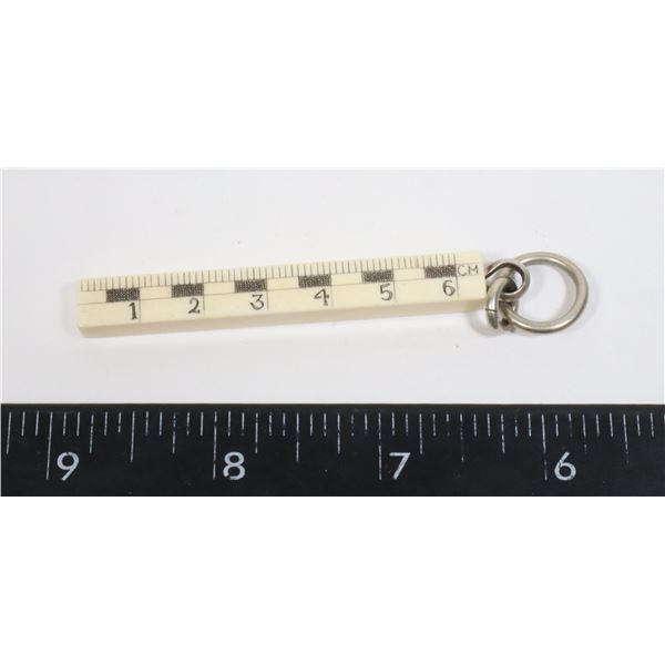 #1220 VINTAGE CARVED RULER KEYCHAIN