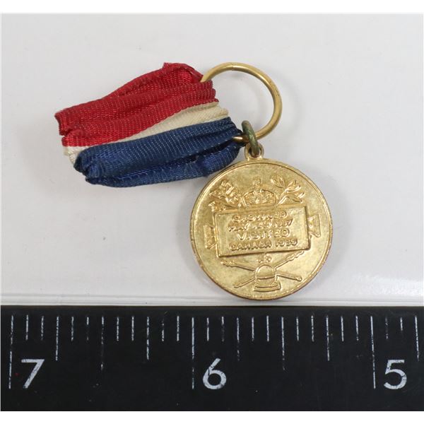 #1221 1939 ROYAL VISIT TO CANADA MEDAL W/RIBBON