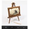 Image 1 : #1261 SCRIMSHAW BROACH W/ MINATURE EASEL SIGNED