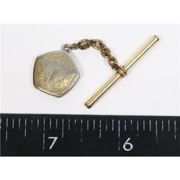 #1278 ANTIQUE ENGRAVED LOCKET WITH HANGER SMALL