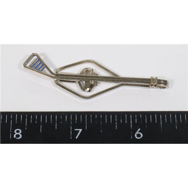 #1284 VINTAGE TIE CLIP NU-LOCK HOCKEY LACROSS