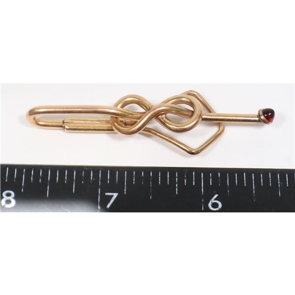 #1294 VINTAGE MEN'S FASHION TIE CLIP SWANK 10K RGP