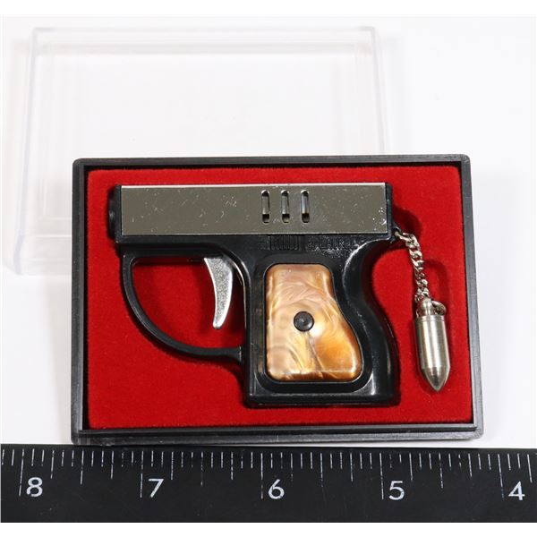 #1302 VINTAGE LIGHTER PISTOL LAUREL IN BOX 1960'S