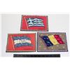 Image 1 : #1324 LOT OF VINTAGE CLOTH FLAG DISPLAY GREECE