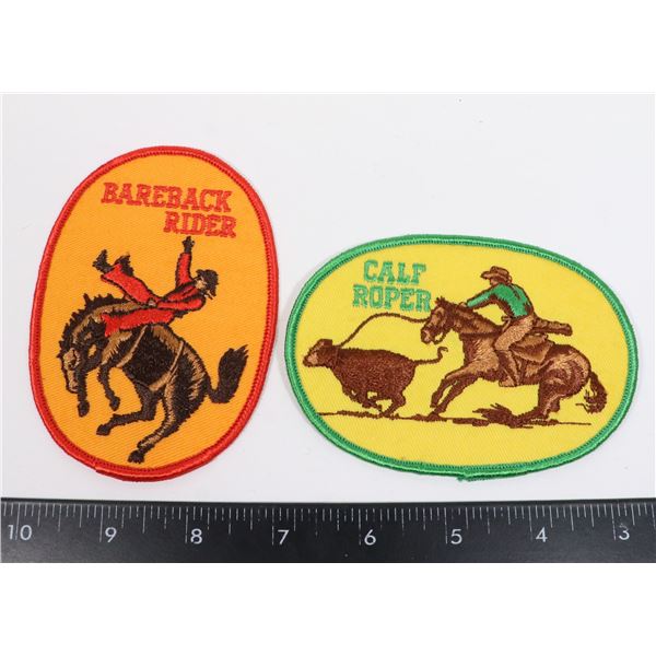 #1338 LOT OF 2 WESTERN COWBOY THEME JACKET PATCH