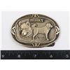 Image 1 : #1349 HUSKY BELT BUCKLE NUMBERED 250 SOLID BRASS
