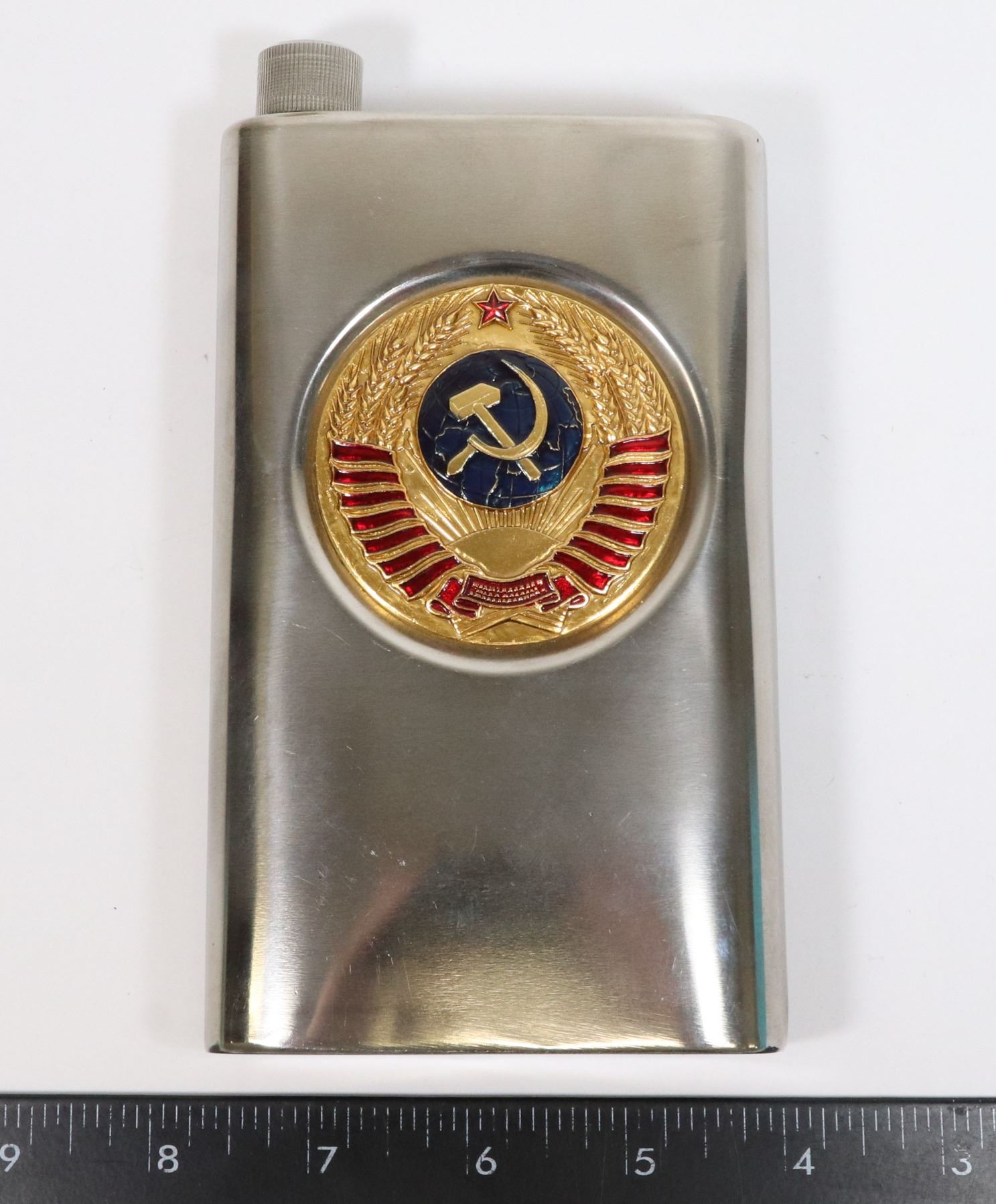 #1350 MODERN FLASK USSR CCCP COMMUNIST DESIGN