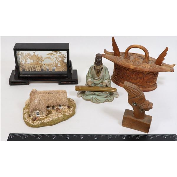 #1351 LOT ASSORTED DECORATIVE ART PIECES CHINESE