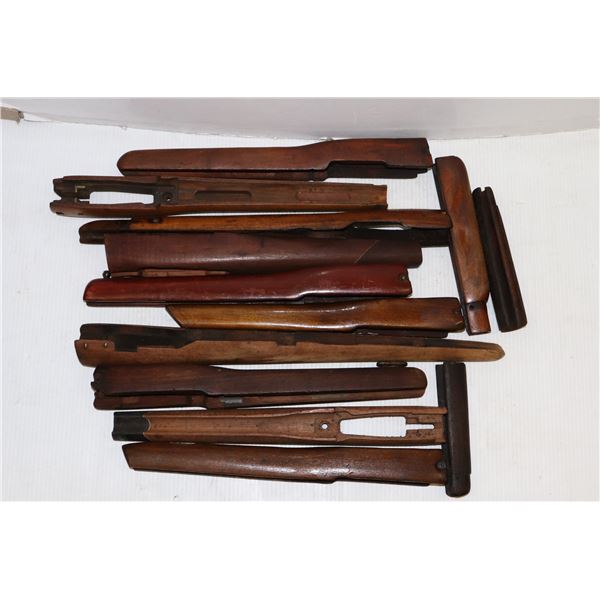 #1369 LARGE LOT ENFIELD RIFLE WOOD PIECES FOR
