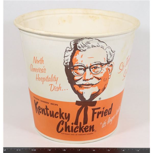 #1380 VINTAGE KFC BUCKET CANADIAN BILINGUAL 1954