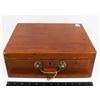 Image 1 : #1381 ANTIQUE WOODEN BOX BURROUGHS, WELLCOME