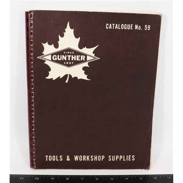 #1390 GUNTHER TOOK CATALOG NO 59 BRANTFORD ON