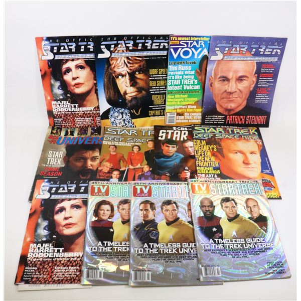 #1394 LOT OF 12 STAR TREK MAGAZINES ASSORTED SHOWS