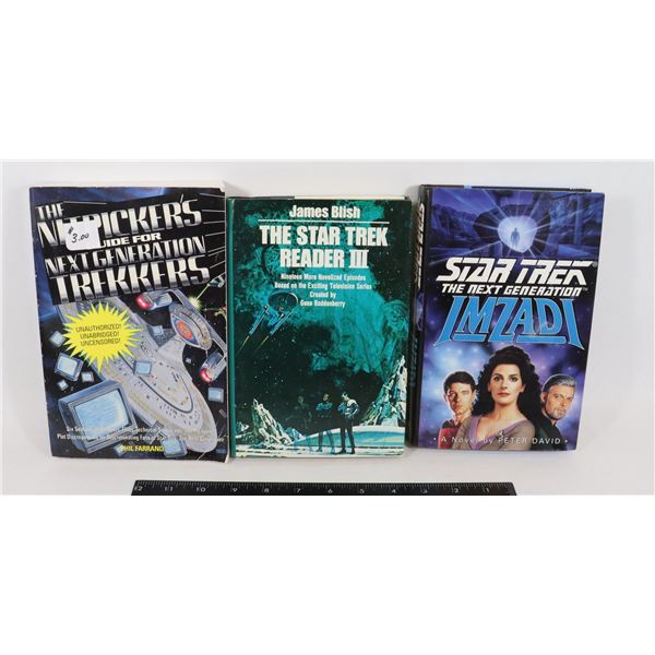 #1399 LOT OF 3 STAR TREK BOOKS INCLUDING IMZADI