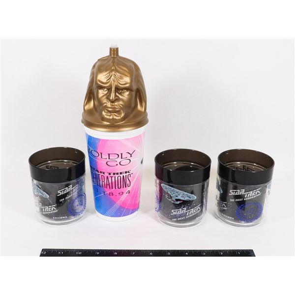 #1403 LOT OF 3 NEXT GENERATIONS CUPS W/ WORF