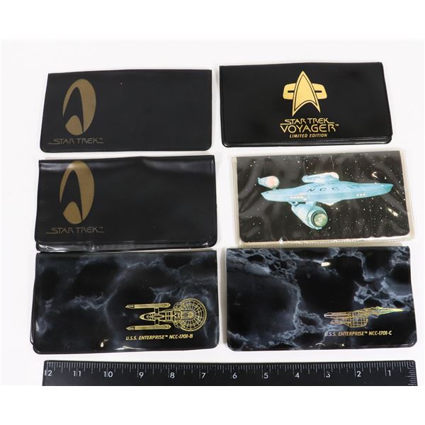 #1404 STAR TREK LOT 6 WALLET ORGANIZERS INCLUDES