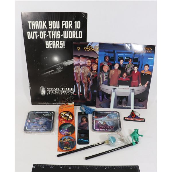 #1418 LARGE LOT OF ASSORTED STAR TREK MEMORABILIA