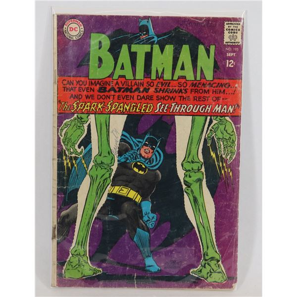 #1453 DC DETECTIVE COMICS BATMAN #196 AUGUST 1967