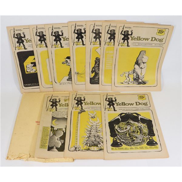 #1476 RARE YELLOW DOG COMICS COMIX 1968 #1-10