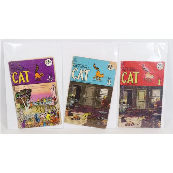 #1484 RIP OFF PRESS FAT FREDDY'S CAT #1,#3,#5 1977