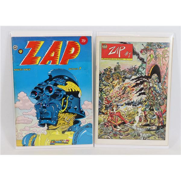 #1485 PRINT MINT COMICX ZAP #7 +#9 COMIX 1974 1978