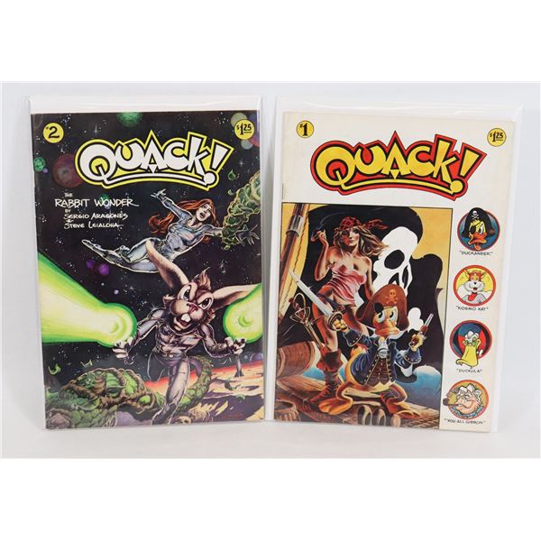 #1486 STAR REACH COMICS QUACK! #1 + #2 JULY 1976+