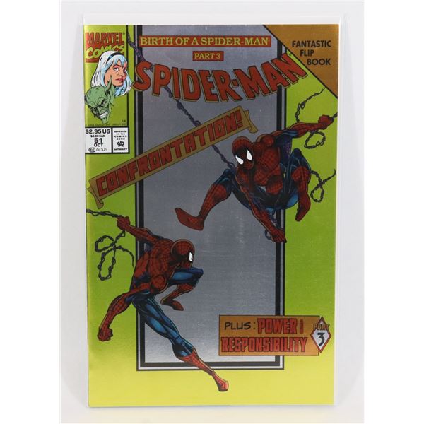 #1503 MARVEL COMICS SPIDERMAN-MAN #51 1994 FOIL