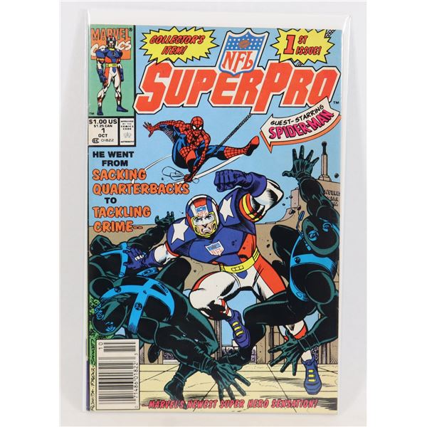 #1523 MARVEL COMICS NFL SUPER PRO #1 OCTOBER 1991