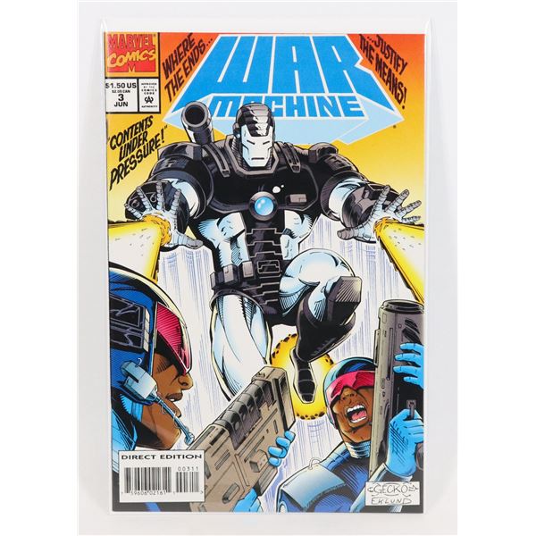 #1527 MARVEL COMICS WAR MACHINE #3 JUNE 1994