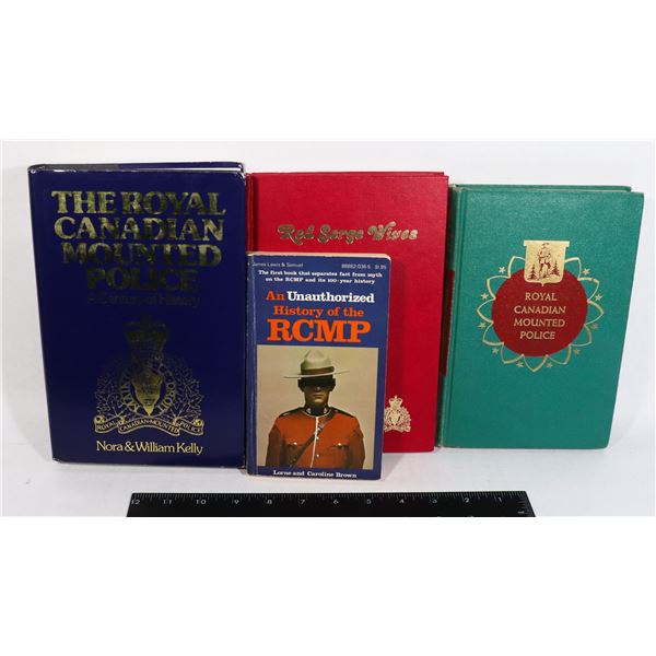 LOT OF 4 RCMP BOOKS  RED SERGE WIVES AND