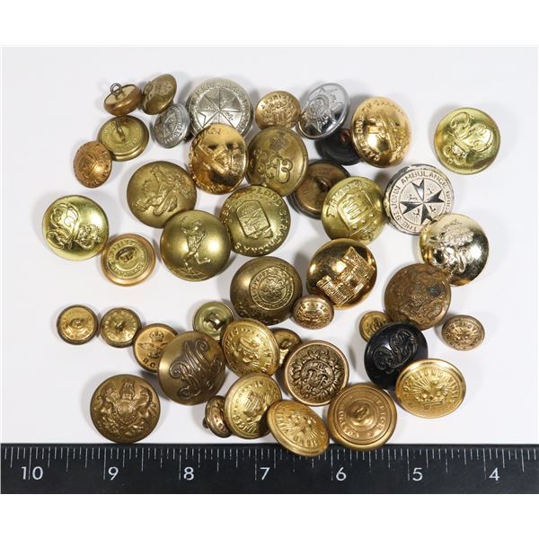 LOT OF 21 MILITARY BUTTONS INC CANADIAN