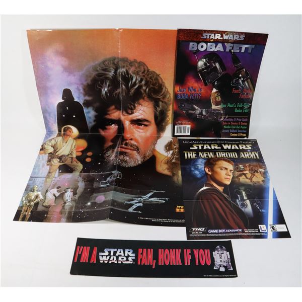 LOT OF STAR WARS ITEMS INCLUDES "I AM A STAR WARS,