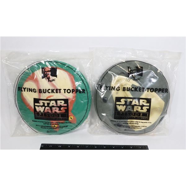 STAR WARS FLYING BUCKET TOPPER FRISBY LOT X2