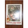 Image 1 : Texaco Fire Chief 12.5in x 16in Tin Sign