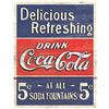 Image 1 : Coca-Cola 12.5in x 16in Tin Sign