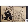 Image 8 : Black & White Artist Signed German Military Comic Postcards 70+