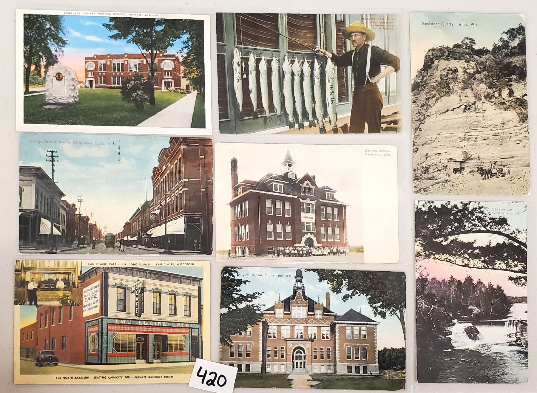 Wisconsin Approx. 165 Postcards Sorted