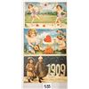 Image 1 : Novelty - 3 Holiday Greeting Hold to Light Postcards