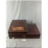 Image 1 : Vintage Sundstrend Speed Wood Cash Drawer w/ Built In Filing System On Top. Keys Included . Approx.