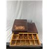 Image 3 : Vintage Sundstrend Speed Wood Cash Drawer w/ Built In Filing System On Top. Keys Included . Approx.