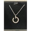 Image 2 : New In Box Vince Camuto Ayla 16" Silvertone Necklace w/ 3/4" Rhinestone Pendant. Nice Christmas Pres
