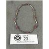 Image 1 : Vintage Sterling Silver w/Pink Crystal Beads Bracelet