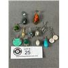 Image 1 : Lot Of Vintage Pendants w/Gem Stones, Some Are Sterling Silver