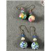 Image 2 : Lot Of Vintage Pairs Of Venetian Glass Earrings